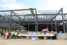 PROCON celebrates topping off of Rand-Whitney’s 373,500 s/f manufacturing facility in Boylston, MA